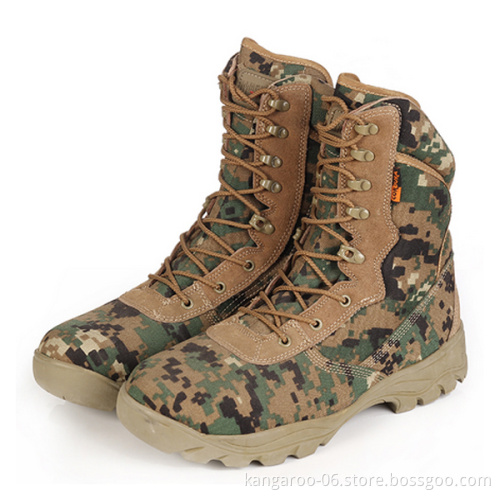 Black Leather Men Waterproof Cheap Security Boots